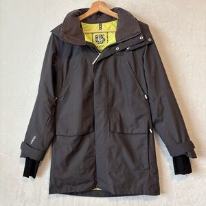 Burton womens gray Gore-Tex hooded ski outdoor winter snow coat size small